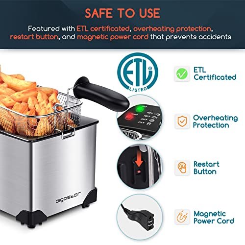 Aigostar Deep Fryer with Basket Review - 3-Liter Oil Capacity Fryer Aigostar Deep Fryer with Basket Review - 3-Liter Oil Capacity Fryer