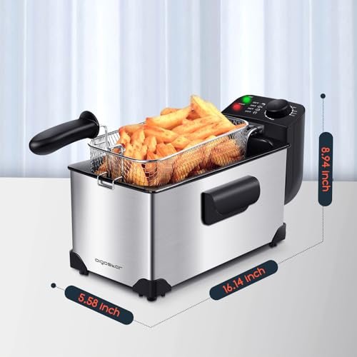 Aigostar Deep Fryer with Basket Review - 3-Liter Oil Capacity Fryer Aigostar Deep Fryer with Basket Review - 3-Liter Oil Capacity Fryer