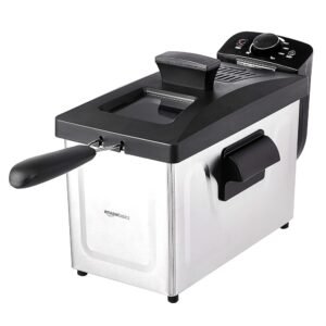 Amazon Basics 3 Liter Electric Deep Fryer with Adjustable Temperature, Stainless Steel Amazon Basics 3 Liter Electric Deep Fryer with Adjustable Temperature, Stainless Steel