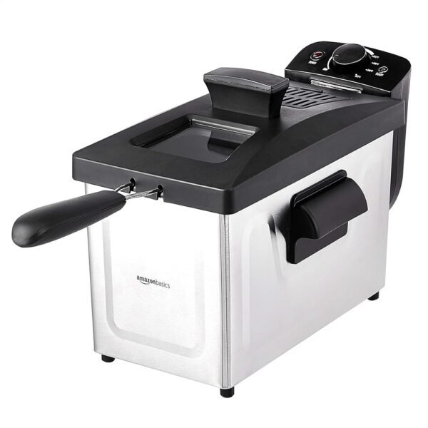 Amazon Basics 3 Liter Electric Deep Fryer with Adjustable Temperature, Stainless Steel Amazon Basics 3 Liter Electric Deep Fryer with Adjustable Temperature, Stainless Steel