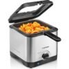 Chefman Fry Guy, The Most Compact & Convenient To Deep Fry Comfort Food, Restaurant-Style Basket With A 1.6-Quart Capacity, Easy-View Window & Adjustable Temp Control, Stainless... Chefman Fry Guy, The Most Compact & Convenient To Deep Fry Comfort Food, Restaurant-Style Basket With A 1.6-Quart Capacity, Easy-View Window & Adjustable Temp Control, Stainless...