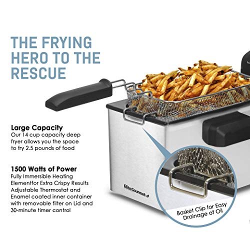 Elite Gourmet EDF-3500 Electric Deep Fryer Review with Timer and Adjustable Temperature Elite Gourmet EDF-3500 Electric Deep Fryer Review with Timer and Adjustable Temperature