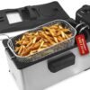 Elite Gourmet EDF-3500 Electric Immersion Deep Fryer. Removable Basket, Timer Control Adjustable Temperature, Lid with Viewing Window and Odor Free Filter,Stainless Steel,3.5... Elite Gourmet EDF-3500 Electric Immersion Deep Fryer. Removable Basket, Timer Control Adjustable Temperature, Lid with Viewing Window and Odor Free Filter,Stainless Steel,3.5...