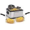 Elite Gourmet EDF-401T Electric 4.5 Qt. / 17 Cup Immersion Deep Fryer 3-Baskets, 1700-Watt, Timer Control Adjustable Temperature, Lid with Viewing Window and Odor Free Filter Elite Gourmet EDF-401T Electric 4.5 Qt. / 17 Cup Immersion Deep Fryer 3-Baskets, 1700-Watt, Timer Control Adjustable Temperature, Lid with Viewing Window and Odor Free Filter
