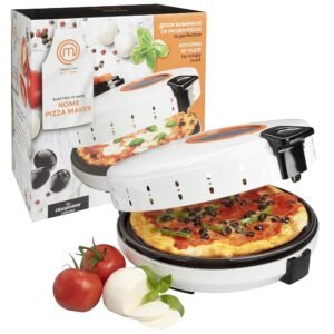 MasterChef Electric 12" Pizza Maker- Cook Homemade Calzones, Quesadillas & Cookies! Rotating Nonstick Plate for Even Baking- Adjustable Temp Control for Crispy Crust- Indoor or... MasterChef Electric 12" Pizza Maker- Cook Homemade Calzones, Quesadillas & Cookies! Rotating Nonstick Plate for Even Baking- Adjustable Temp Control for Crispy Crust- Indoor or...