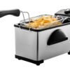 OVENTE Electric Deep Fryer 2 Liter Capacity, 1500 Watt Lid with Viewing Window and Odor Filter, Adjustable Temperature, Removable Frying Basket and Easy to Clean Stainless Steel...