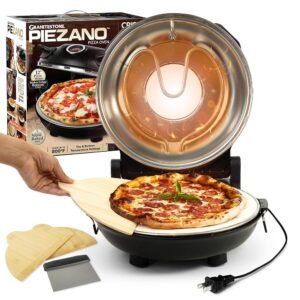 PIEZANO Crispy Crust Pizza Oven by Granitestone – 12 Inch Electric Pizza Oven Indoor Countertop Maker with Ceramic Stone Heats up to 800˚F for Stone Baked Pizzeria Style at Home... PIEZANO Crispy Crust Pizza Oven by Granitestone – 12 Inch Electric Pizza Oven Indoor Countertop Maker with Ceramic Stone Heats up to 800˚F for Stone Baked Pizzeria Style at Home...