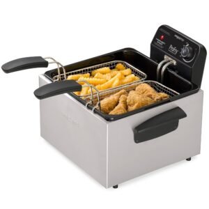 Presto 05466 Stainless Steel Dual Basket Pro Fry Immersion Element Deep Fryer Presto 05466 Stainless Steel Dual Basket Pro Fry Immersion Element Deep Fryer