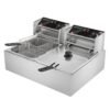 ROVSUN 22.8QT Electric Deep Fryer w/ 2 Baskets & Lids, 21.8L Stainless Steel Commercial Double Fryer, Countertop Kitchen Frying Machine w/Temperature Control, French Fries... ROVSUN 22.8QT Electric Deep Fryer w/ 2 Baskets & Lids, 21.8L Stainless Steel Commercial Double Fryer, Countertop Kitchen Frying Machine w/Temperature Control, French Fries...
