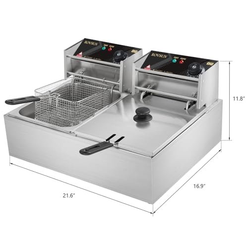 ROVSUN Deep Fryer-1 Review 22.8QT Stainless Steel Commercial Double Fryer ROVSUN Deep Fryer-1 Review 22.8QT Stainless Steel Commercial Double Fryer