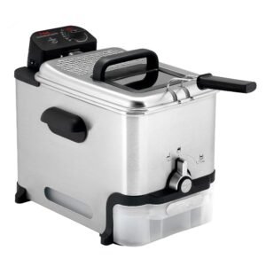 T-fal 3.5L Deep Fryer with Oil Filtration System: 1700W Stainless Steel Fryer, Dishwasher Safe Parts, Digital Timer, Adjustable Temperature Control for Perfect Golden Crispy... T-fal 3.5L Deep Fryer with Oil Filtration System: 1700W Stainless Steel Fryer, Dishwasher Safe Parts, Digital Timer, Adjustable Temperature Control for Perfect Golden Crispy...