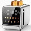 2 Slice Toaster Touch Screen 1.5" Wide Slot, Stainless Steel Digital Toaster for 5 Bread Types/6 Shade Settings/Single Slot Toasting/Memory Function/Defrost/Reheat 2 Slice Toaster Touch Screen 1.5" Wide Slot, Stainless Steel Digital Toaster for 5 Bread Types/6 Shade Settings/Single Slot Toasting/Memory Function/Defrost/Reheat