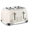 4 Slice Toaster Roter Mond Retro Stainless Steel with Bagel Defrost Cancel Function, 6 Browning Settings, Extre Wide Slot and Removable Crumb Tray, Cream, ST033 4 Slice Toaster Roter Mond Retro Stainless Steel with Bagel Defrost Cancel Function, 6 Browning Settings, Extre Wide Slot and Removable Crumb Tray, Cream, ST033