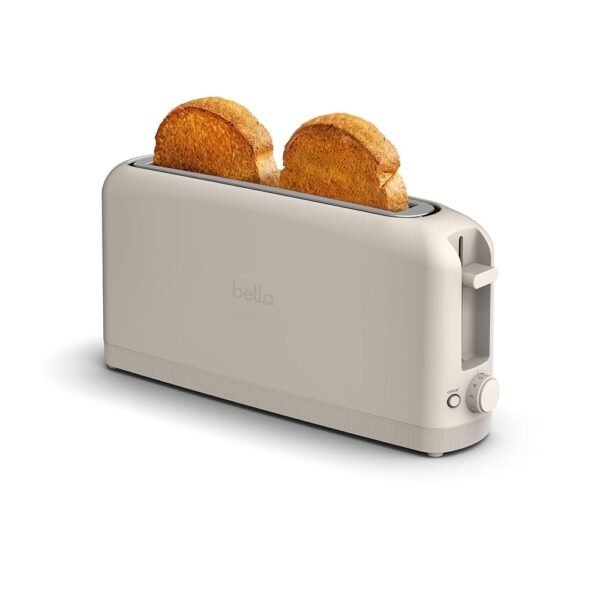 bella 2 Slice Slim Toaster, Fits-anywhere™ Kitchenware, 6 Setting Shade Control with Reheat & Cancel Buttons, Removable Crumb Tray, 10” Long Slot, Anti Jam & Auto Shutoff, 900... bella 2 Slice Slim Toaster, Fits-anywhere™ Kitchenware, 6 Setting Shade Control with Reheat & Cancel Buttons, Removable Crumb Tray, 10” Long Slot, Anti Jam & Auto Shutoff, 900...