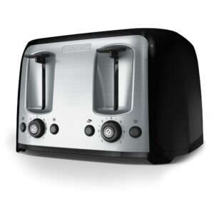 BLACK+DECKER 4-Slice Toaster, Extra Wide Slots, 7 Shade Settings, 1400 Watts, Frozen and Bagel Buttons, Toast Shade Selector, Extra Lift BLACK+DECKER 4-Slice Toaster, Extra Wide Slots, 7 Shade Settings, 1400 Watts, Frozen and Bagel Buttons, Toast Shade Selector, Extra Lift