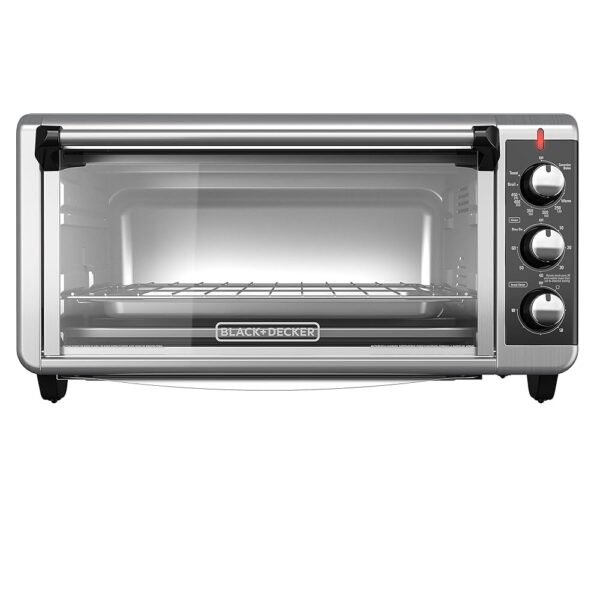 BLACK+DECKER 8-Slice Extra Wide Convection Toaster Oven, Fits 9"x13" Oven Pans and 12" Pizza, Bake, Toast, Broil, and Keep Warm Functions, Countertop Compact Design with... BLACK+DECKER 8-Slice Extra Wide Convection Toaster Oven, Fits 9"x13" Oven Pans and 12" Pizza, Bake, Toast, Broil, and Keep Warm Functions, Countertop Compact Design with...