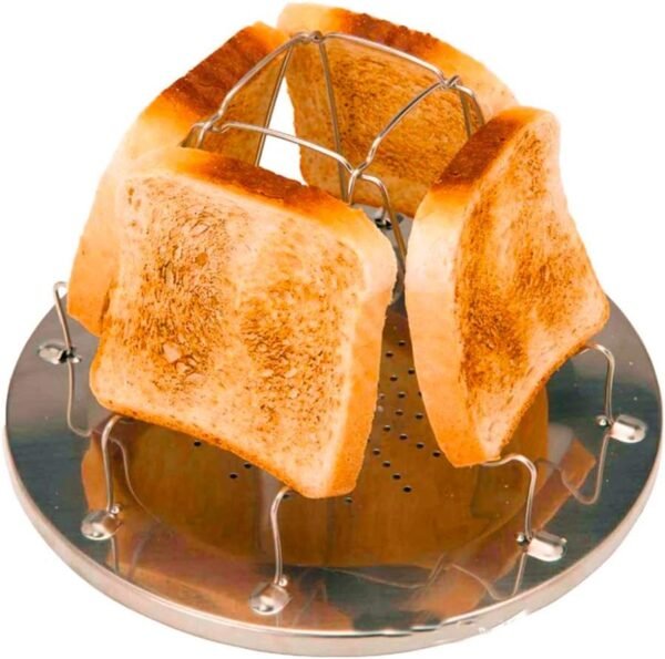 Camping Toaster for Gas Stove – 4-Slice Stainless Steel Stovetop Bread Toast Rack for Outdoor Cooking, Hiking, BBQ, and Picnics – Compact and Portable Camp Stove Toaster Camping Toaster for Gas Stove – 4-Slice Stainless Steel Stovetop Bread Toast Rack for Outdoor Cooking, Hiking, BBQ, and Picnics – Compact and Portable Camp Stove Toaster
