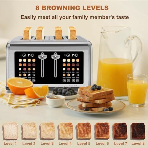 Clixane 4 Slice Toaster Review Modern Touchscreen Toaster with Dual Controls and 8 Shades Clixane 4 Slice Toaster Review Modern Touchscreen Toaster with Dual Controls and 8 Shades