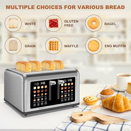 Clixane 4 Slice Toaster Review Modern Touchscreen Toaster with Dual Controls and 8 Shades Clixane 4 Slice Toaster Review Modern Touchscreen Toaster with Dual Controls and 8 Shades