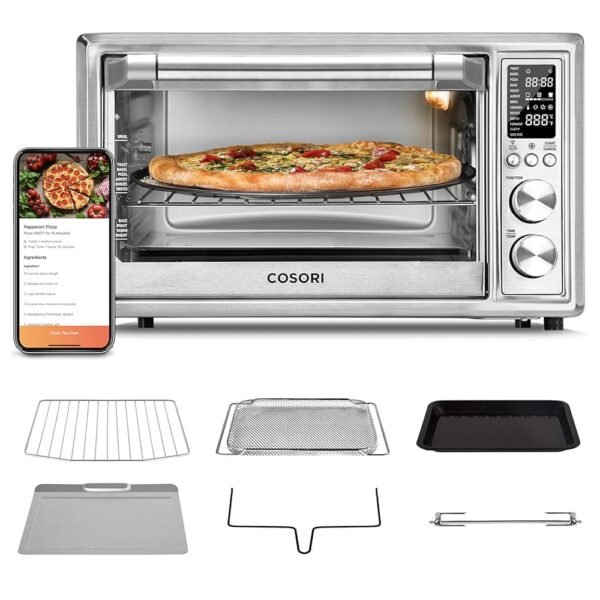 COSORI Air Fryer Toaster Oven Combo 13-in-1, 32Qt APP & Voice Control Convection Oven Countertop, Bake, Broil, Roast, Dehydrate, Sous Vide, 134 Recipes & 4 Accessories, Silver,... COSORI Air Fryer Toaster Oven Combo 13-in-1, 32Qt APP & Voice Control Convection Oven Countertop, Bake, Broil, Roast, Dehydrate, Sous Vide, 134 Recipes & 4 Accessories, Silver,...