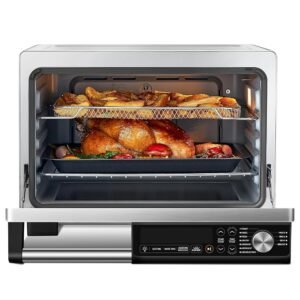 COSORI Ceramic Air Fryer Toaster Oven Combo, 11-in-1 Flat-Sealed Heating Elements for Easy Cleanup, Innovative Burner Function, 6 Accessories & Recipes, 26QT, Silver, Stainless... COSORI Ceramic Air Fryer Toaster Oven Combo, 11-in-1 Flat-Sealed Heating Elements for Easy Cleanup, Innovative Burner Function, 6 Accessories & Recipes, 26QT, Silver, Stainless...