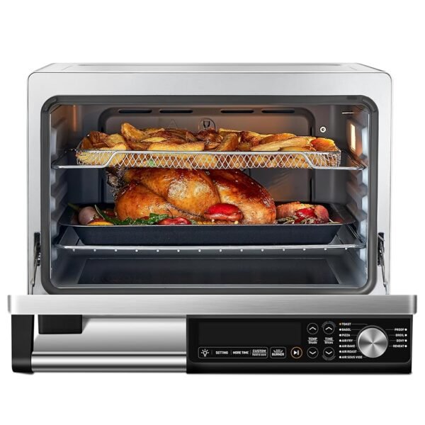 COSORI Ceramic Air Fryer Toaster Oven Combo, 11-in-1 Flat-Sealed Heating Elements for Easy Cleanup, Innovative Burner Function, 6 Accessories & Recipes, 26QT, Silver, Stainless... COSORI Ceramic Air Fryer Toaster Oven Combo, 11-in-1 Flat-Sealed Heating Elements for Easy Cleanup, Innovative Burner Function, 6 Accessories & Recipes, 26QT, Silver, Stainless...