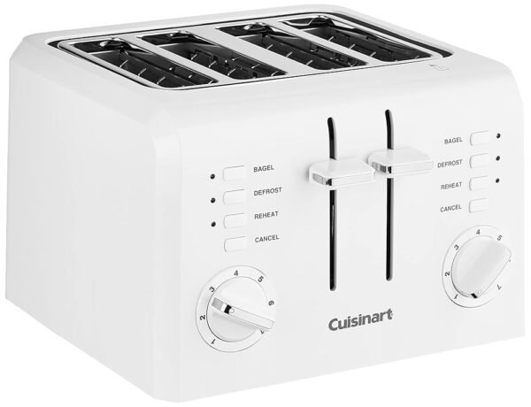 Cuisinart CPT-142P1 4-Slice Compact Plastic Toaster, White Cuisinart CPT-142P1 4-Slice Compact Plastic Toaster, White