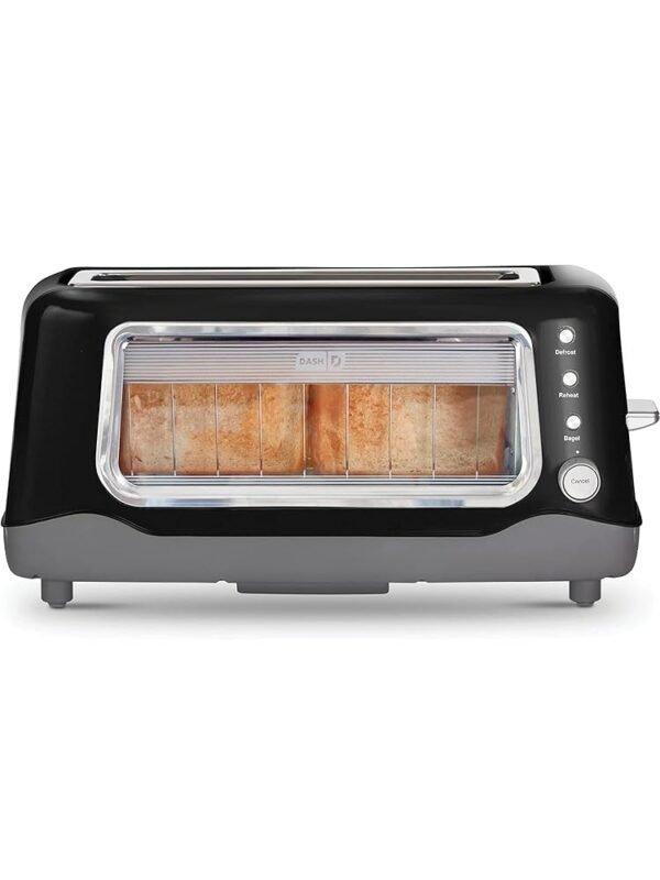 DASH Clear View Toaster - Compact Design with 7 Browning Levels & Clear-View Window, Extra-Wide Slot Large Toaster, 1-Touch Defrost, Reheat & Bagel Functions - Easy Clean Up... DASH Clear View Toaster - Compact Design with 7 Browning Levels & Clear-View Window, Extra-Wide Slot Large Toaster, 1-Touch Defrost, Reheat & Bagel Functions - Easy Clean Up...