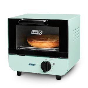 DASH Mini Toaster Oven Cooker for Bread, Bagels, Cookies, Pizza, Paninis & More with Baking Tray, Rack, Auto Shut Off Feature - Aqua DASH Mini Toaster Oven Cooker for Bread, Bagels, Cookies, Pizza, Paninis & More with Baking Tray, Rack, Auto Shut Off Feature - Aqua