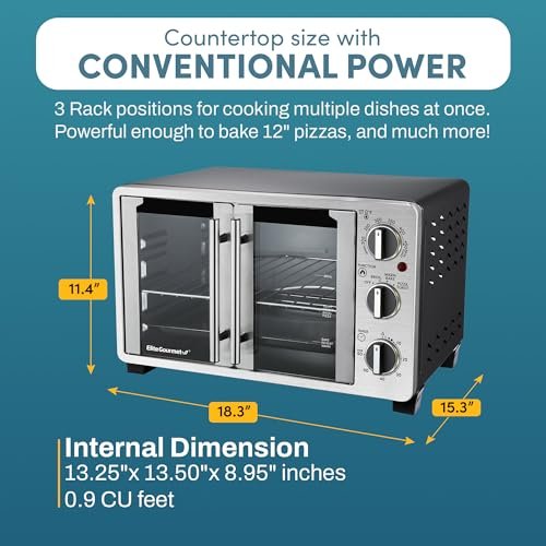 Elite Gourmet Double French Door Countertop Toaster Oven Review and Features Explored Elite Gourmet Double French Door Countertop Toaster Oven Review and Features Explored