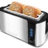 Elite Gourmet ECT-3100 Long Slot 4 Slice Toaster, Reheat, 6 Toast Settings, Defrost, Cancel Functions, Built-in Warming Rack, Extra Wide Slots for Bagels & Waffles, Stainless... Elite Gourmet ECT-3100 Long Slot 4 Slice Toaster, Reheat, 6 Toast Settings, Defrost, Cancel Functions, Built-in Warming Rack, Extra Wide Slots for Bagels & Waffles, Stainless...