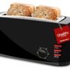 Elite Gourmet ECT4829B Long Slot 4 Slice Toaster, 6 Toast Settings Toaster Defrost, Reheat, Cancel Functions, Slide Out Crumb Tray, Extra Wide Slots for Bagels Waffles, Black Elite Gourmet ECT4829B Long Slot 4 Slice Toaster, 6 Toast Settings Toaster Defrost, Reheat, Cancel Functions, Slide Out Crumb Tray, Extra Wide Slots for Bagels Waffles, Black