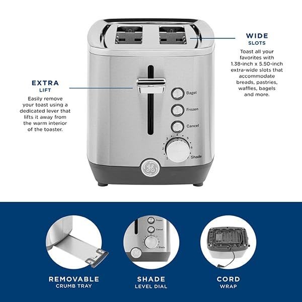 GE 2 Slice Toaster Review Exploring Wide Slots and 7 Shade Settings Performance GE 2 Slice Toaster Review Exploring Wide Slots and 7 Shade Settings Performance