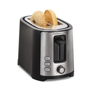Hamilton Beach 2 Slice Extra Wide Slot Toaster with Bagel & Defrost Settings, Shade Selector, Toast Boost, Auto Shutoff, Black & Stainless Steel (22633) Hamilton Beach 2 Slice Extra Wide Slot Toaster with Bagel & Defrost Settings, Shade Selector, Toast Boost, Auto Shutoff, Black & Stainless Steel (22633)