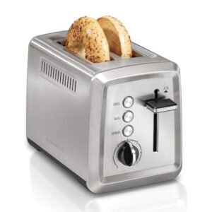 Hamilton Beach 2 Slice Toaster with Extra-Wide Slots, Bagel Setting, Toast Boost, Slide-Out Crumb Tray, Auto-Shutoff & Cancel Button, Defrost Function, Stainless Steel (22794) Hamilton Beach 2 Slice Toaster with Extra-Wide Slots, Bagel Setting, Toast Boost, Slide-Out Crumb Tray, Auto-Shutoff & Cancel Button, Defrost Function, Stainless Steel (22794)