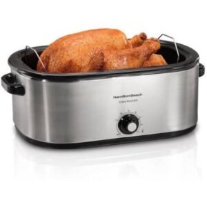 Hamilton Beach 28 lb 22-Quart Roaster Oven with Self-Basting Lid (Stainless Steel) Hamilton Beach 28 lb 22-Quart Roaster Oven with Self-Basting Lid (Stainless Steel)