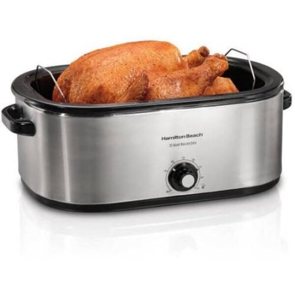 Hamilton Beach 28 lb 22-Quart Roaster Oven with Self-Basting Lid (Stainless Steel) Hamilton Beach 28 lb 22-Quart Roaster Oven with Self-Basting Lid (Stainless Steel)