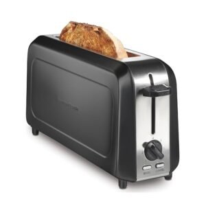 Hamilton Beach Extra Long Slot 2 Slice Toaster with Browning Control, Bagel Function, Cancel Button & Auto Shutoff, Modern Slim Design Fits Any Space, Black (22989) Hamilton Beach Extra Long Slot 2 Slice Toaster with Browning Control, Bagel Function, Cancel Button & Auto Shutoff, Modern Slim Design Fits Any Space, Black (22989)