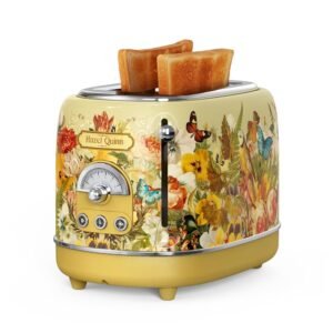 Hazel Quinn X Eduardo Recife Collaboration 2-Slice Retro Toaster, 6 Browning Levels, 3 Functions-Defrost/Reheat/Cancel, Removable Crumb Tray for Easy to Clean, 1.5 Inches Extra... Hazel Quinn X Eduardo Recife Collaboration 2-Slice Retro Toaster, 6 Browning Levels, 3 Functions-Defrost/Reheat/Cancel, Removable Crumb Tray for Easy to Clean, 1.5 Inches Extra...