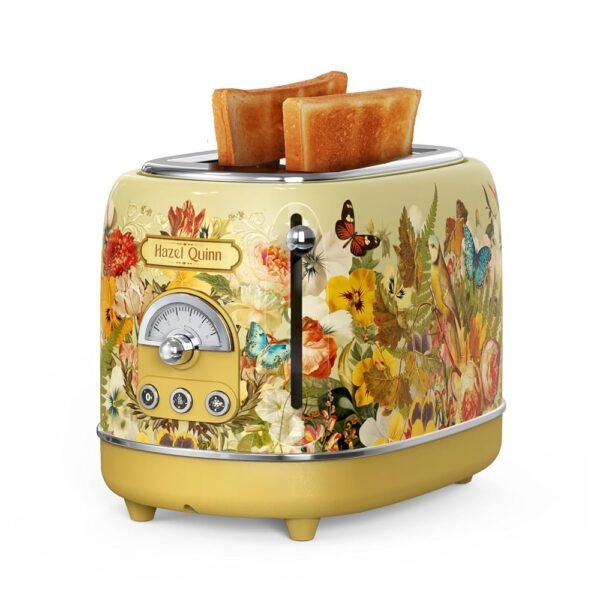 Hazel Quinn X Eduardo Recife Collaboration 2-Slice Retro Toaster, 6 Browning Levels, 3 Functions-Defrost/Reheat/Cancel, Removable Crumb Tray for Easy to Clean, 1.5 Inches Extra... Hazel Quinn X Eduardo Recife Collaboration 2-Slice Retro Toaster, 6 Browning Levels, 3 Functions-Defrost/Reheat/Cancel, Removable Crumb Tray for Easy to Clean, 1.5 Inches Extra...