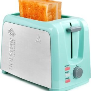 Holstein Housewares - 2-Slice Toaster with 7 Browning Control Settings, Mint/Stainless Steel - Great to Toast Bread, Bagels and Waffles Holstein Housewares - 2-Slice Toaster with 7 Browning Control Settings, Mint/Stainless Steel - Great to Toast Bread, Bagels and Waffles