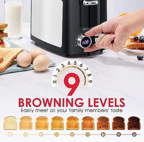 Hommater 2 Slice Toaster Review Digital Countdown Timer and Wide Slots Features Hommater 2 Slice Toaster Review Digital Countdown Timer and Wide Slots Features