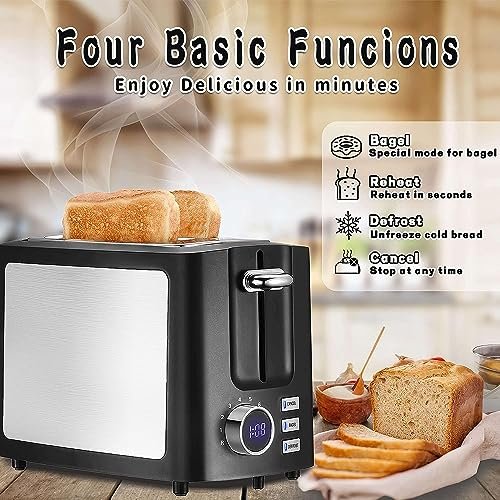 Hommater 2 Slice Toaster Review Digital Countdown Timer and Wide Slots Features Hommater 2 Slice Toaster Review Digital Countdown Timer and Wide Slots Features