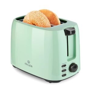 iSiLER 2 Slice Toaster, 1.3 Inches Wide Slot Bagel Toaster with 7 Shade Settings and Double Side Baking, Removable Crumb Tray, Defrost Cancel Function Green iSiLER 2 Slice Toaster, 1.3 Inches Wide Slot Bagel Toaster with 7 Shade Settings and Double Side Baking, Removable Crumb Tray, Defrost Cancel Function Green