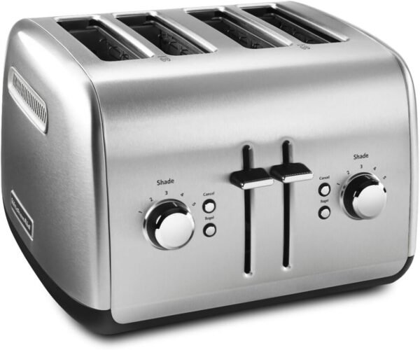 KitchenAid KMT4115SX Stainless Steel Toaster, Brushed Stainless Steel, 4 Slice (Pack of 1) KitchenAid KMT4115SX Stainless Steel Toaster, Brushed Stainless Steel, 4 Slice (Pack of 1)