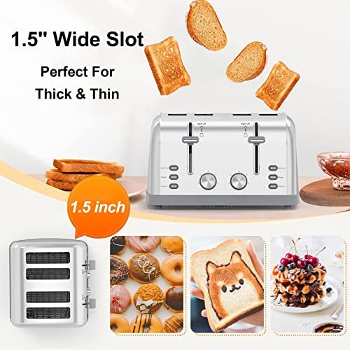 Lainsten 4 Slice Toaster Review Best Retro Stainless Steel Wide Slot Toaster Lainsten 4 Slice Toaster Review Best Retro Stainless Steel Wide Slot Toaster