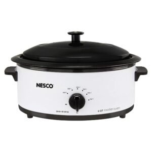 Nesco 4816-14 Porcelain Roaster Oven, 6 quart, White Nesco 4816-14 Porcelain Roaster Oven, 6 quart, White