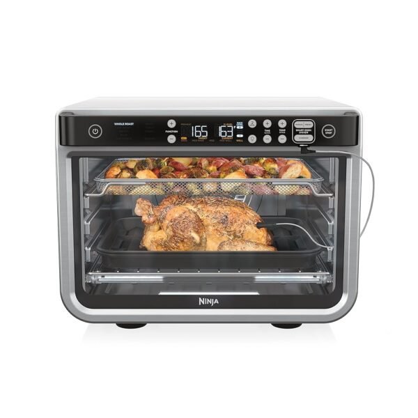 NINJA DT251 Foodi 10-in-1 Smart Air Fry Digital Countertop Convection Toaster Oven with Thermometer XL Capacity and a Stainless Steel Finish (Renewed) NINJA DT251 Foodi 10-in-1 Smart Air Fry Digital Countertop Convection Toaster Oven with Thermometer XL Capacity and a Stainless Steel Finish (Renewed)