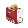 Nostalgia Retro Wide 2-Slice Toaster, Vintage Design With Crumb Tray, Cord Storage & 5 Toasting Levels, Red Nostalgia Retro Wide 2-Slice Toaster, Vintage Design With Crumb Tray, Cord Storage & 5 Toasting Levels, Red