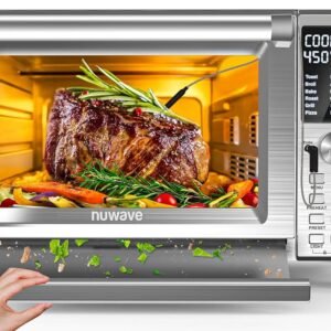 Nuwave Bravo XL Pro Air Fryer Toaster Oven, Improved 100% Super Convection, Quicker & Crispier Results, 100 Presets, Multi-Layer Even Cooking, 50-500F, Smart Probe, PFAS Free,... Nuwave Bravo XL Pro Air Fryer Toaster Oven, Improved 100% Super Convection, Quicker & Crispier Results, 100 Presets, Multi-Layer Even Cooking, 50-500F, Smart Probe, PFAS Free,...